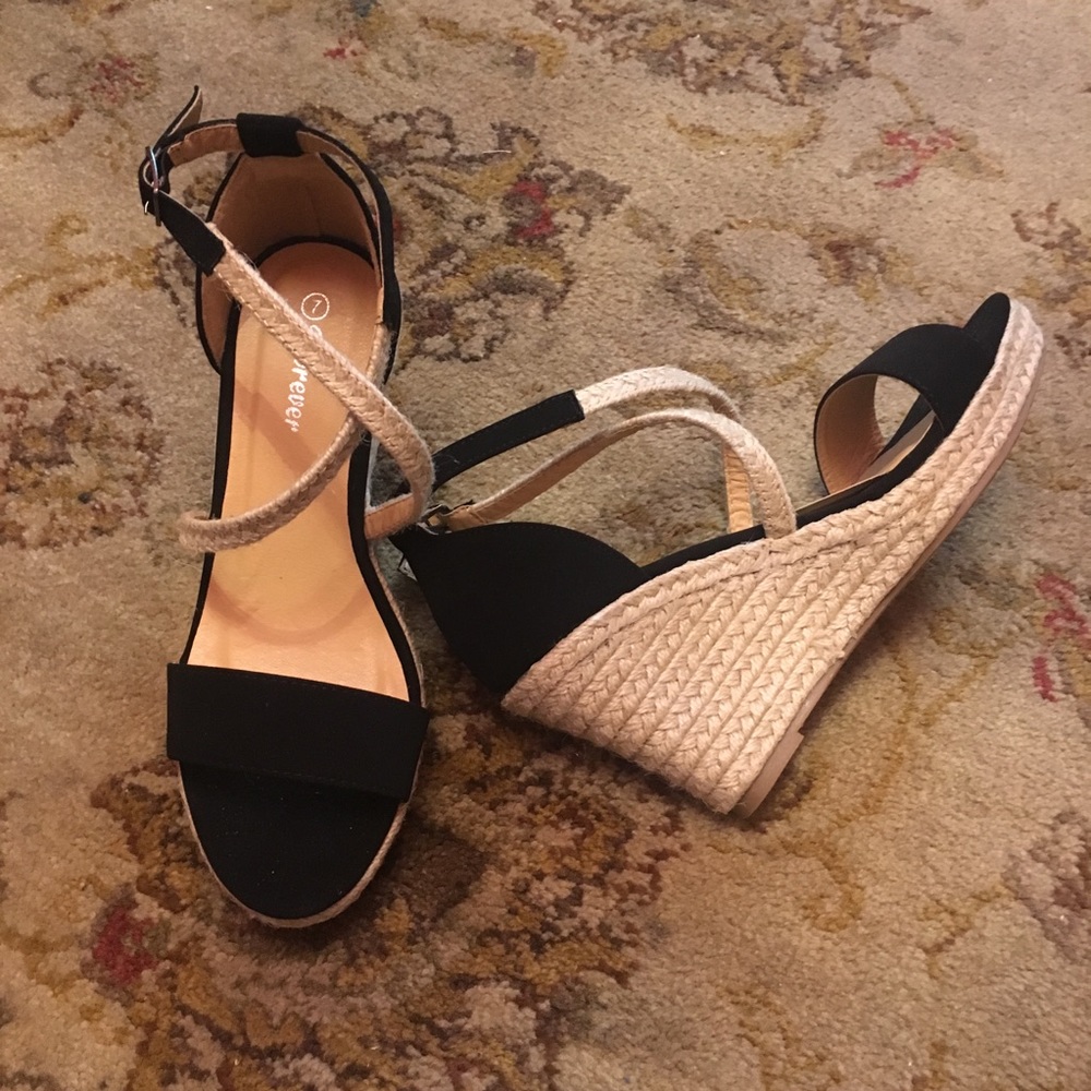 Brand New Black Suede Heels